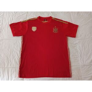 España Spain National Team 2010 World Cup Patch Red & Gold Jersey Top Men's XL